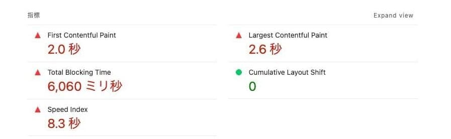dequeue適用後のPageSpeed計測結果 CLS=0